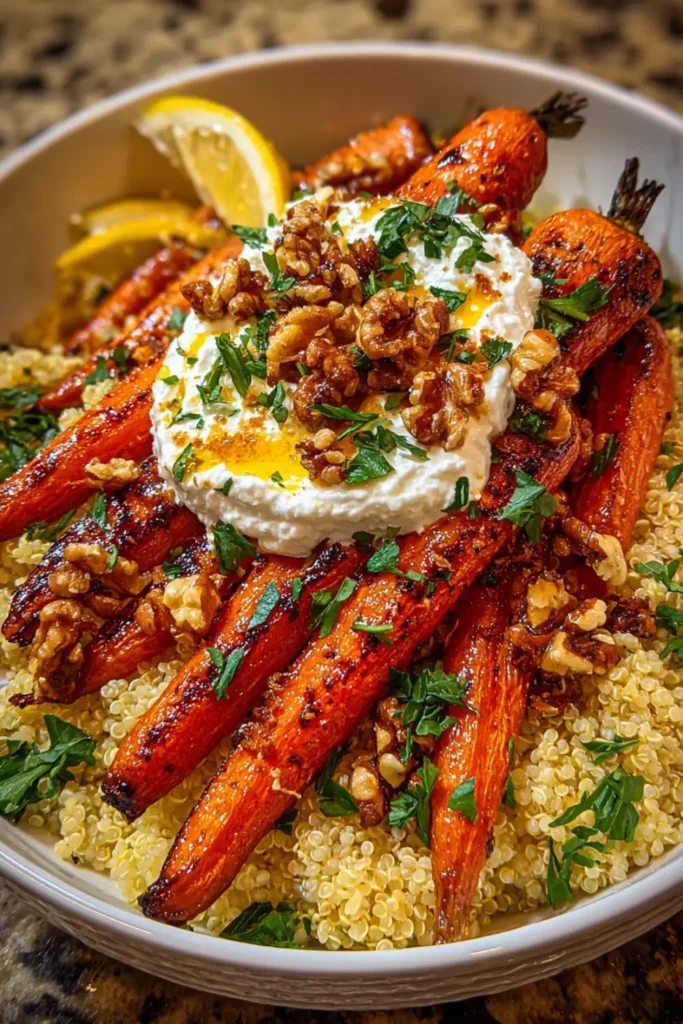 roasted carrot bowl