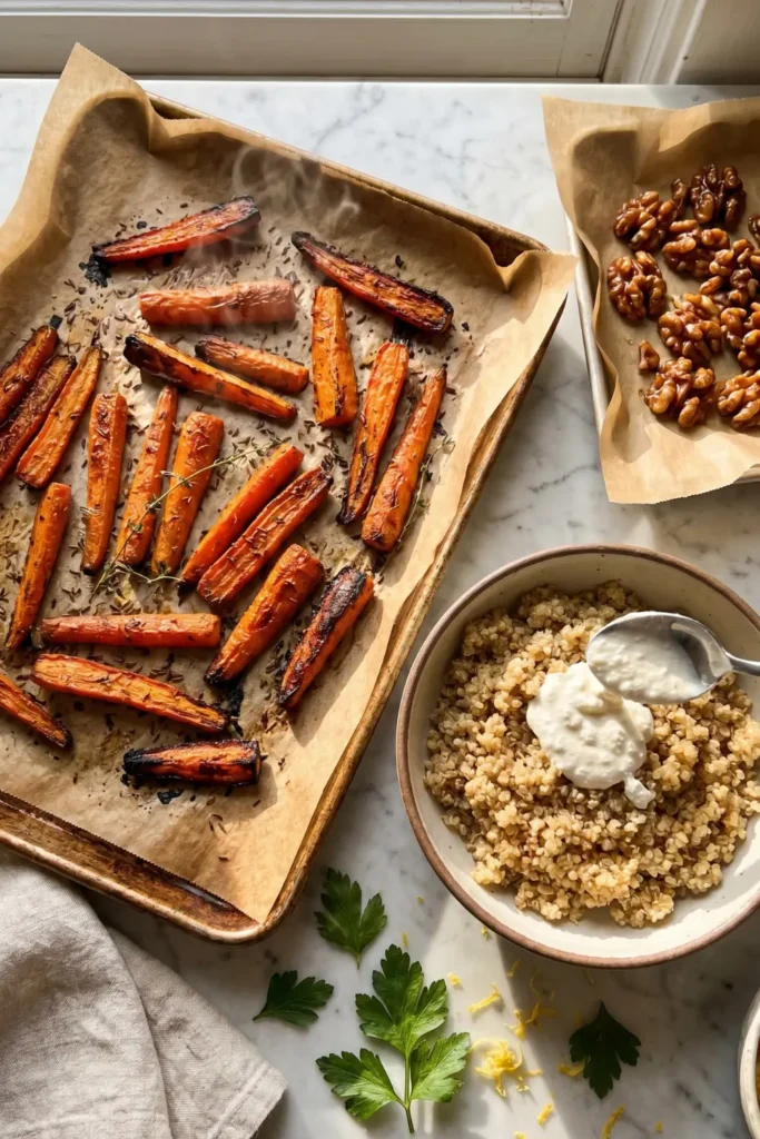 roasted carrot bowl