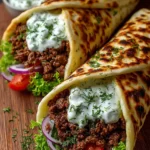 Greek beef wraps