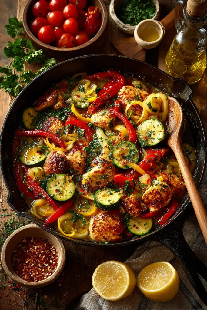 Mediterranean chicken stir-fry