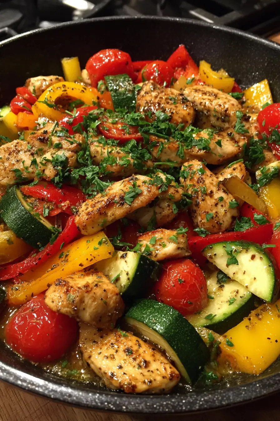 Mediterranean chicken stir-fry
