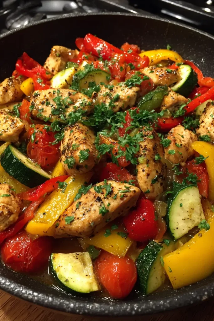 Mediterranean chicken stir-fry