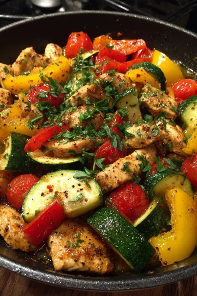Mediterranean chicken stir-fry