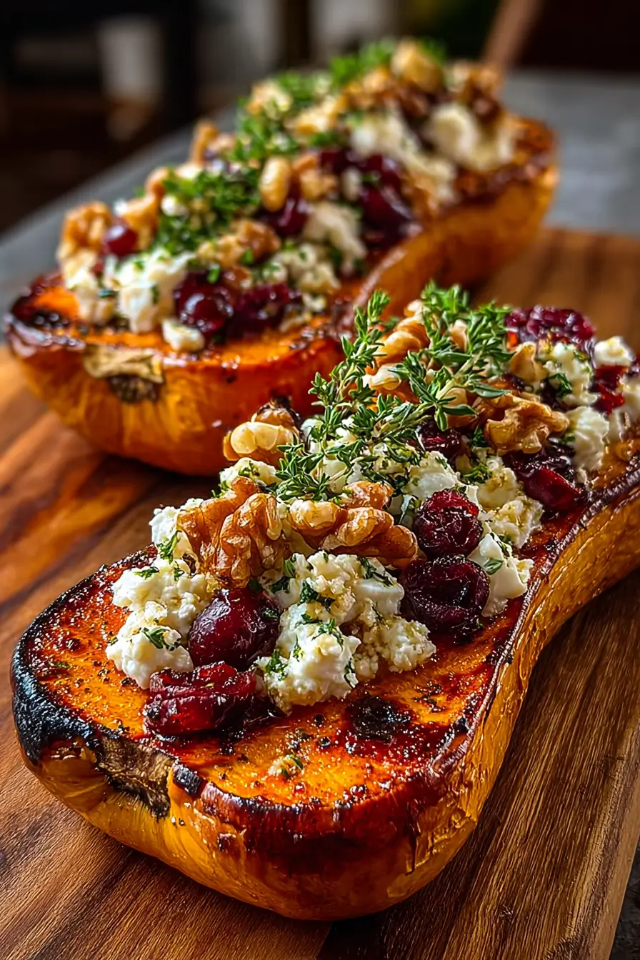 Roasted Butternut Squash Boats