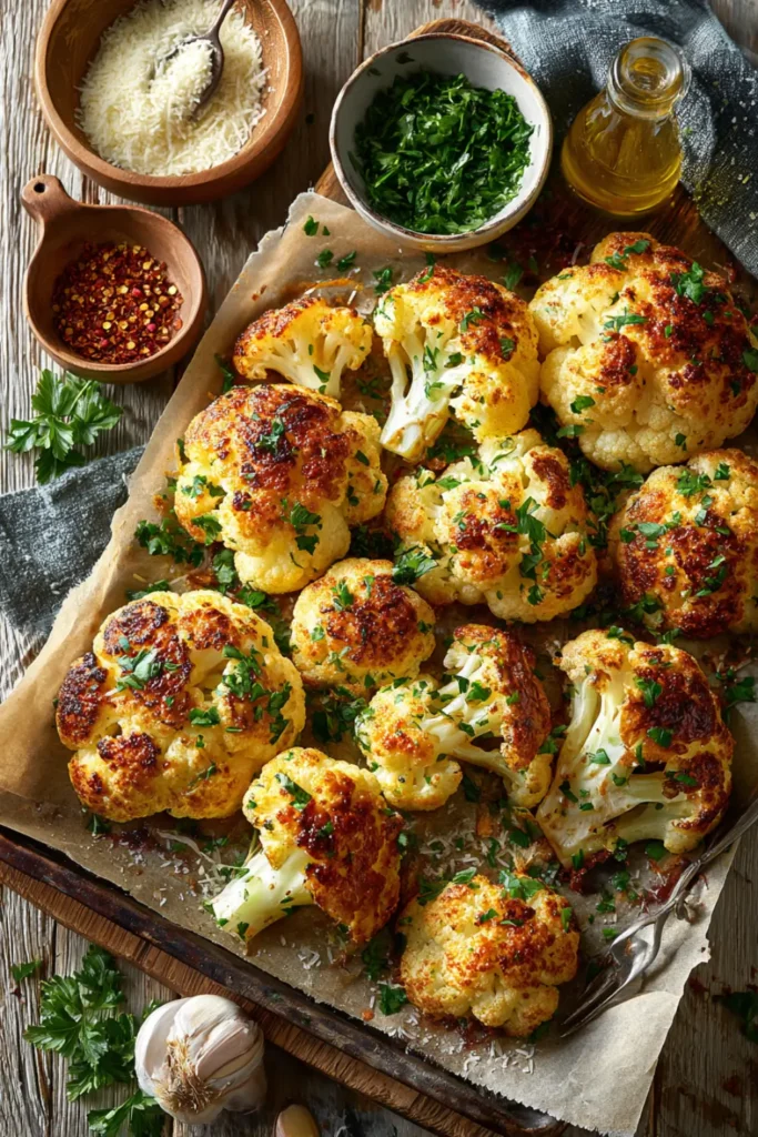 garlic parmesan cauliflower