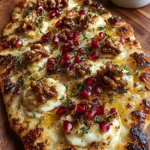 pomegranate brie flatbread