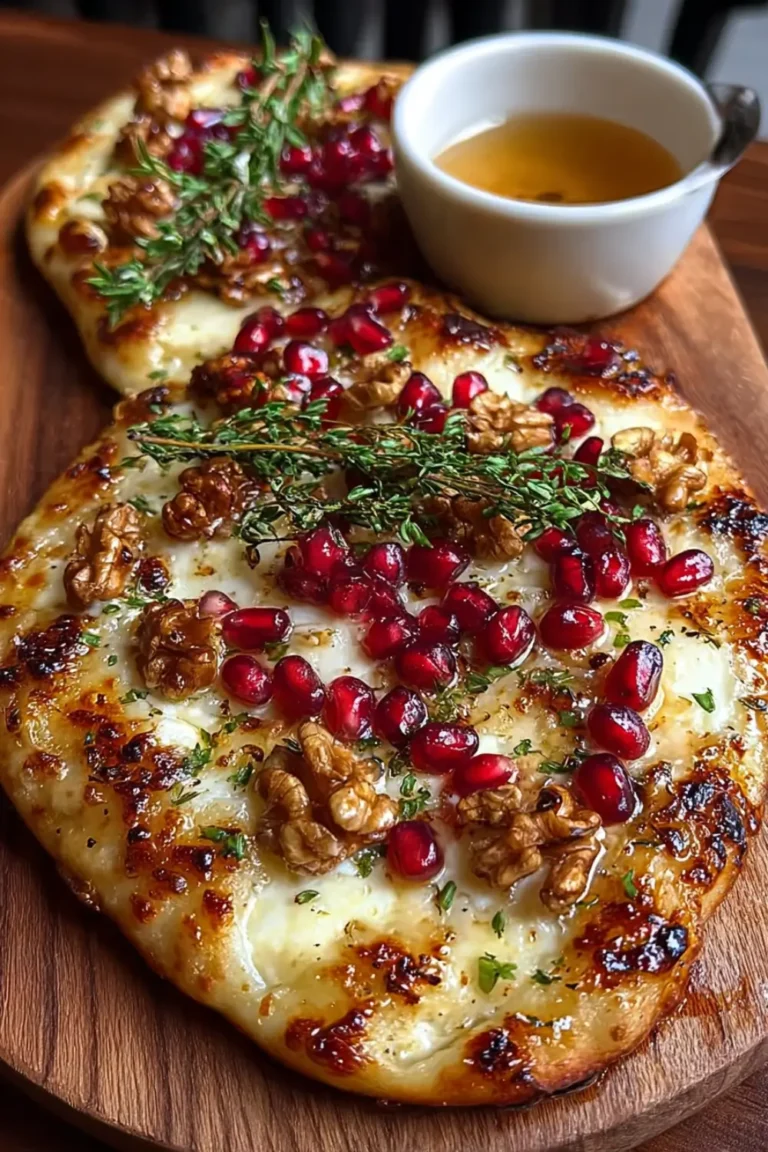 pomegranate brie flatbread