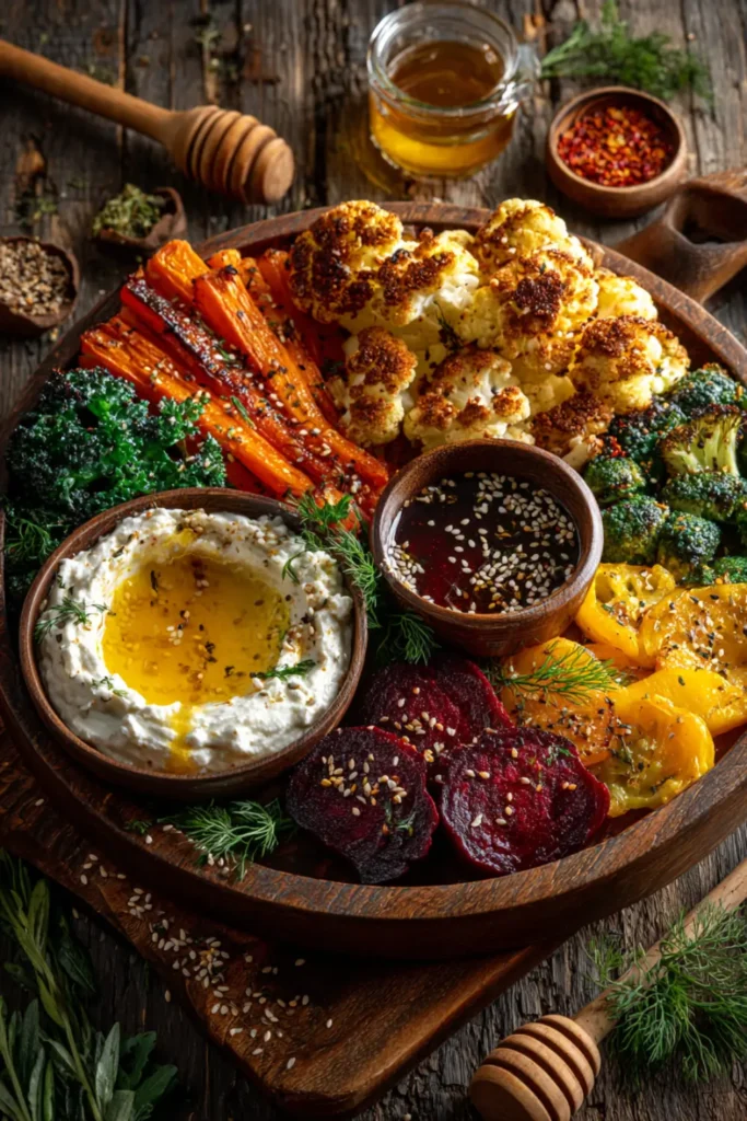 rainbow roasted vegetables
