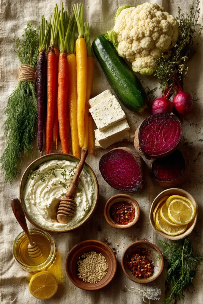 rainbow roasted vegetables