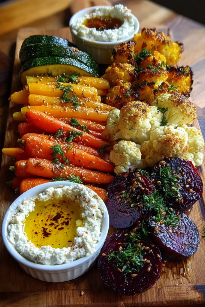 rainbow roasted vegetables