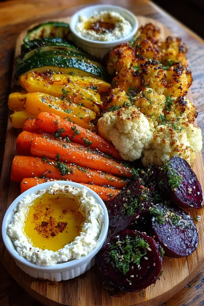 rainbow roasted vegetables