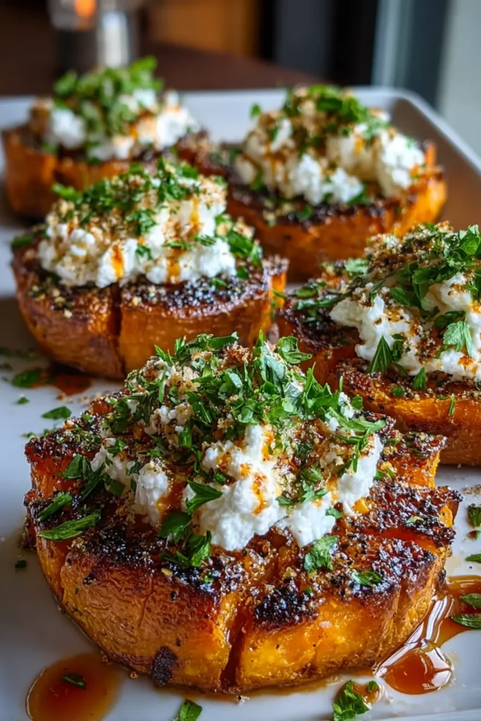 smashed sweet potatoes