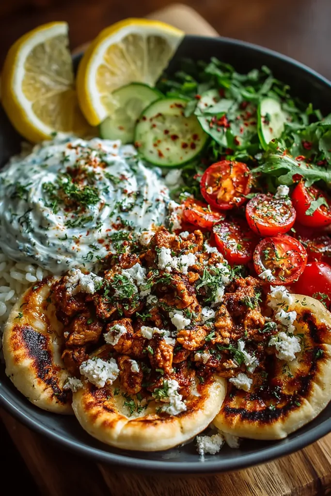 Mediterranean chicken bowl