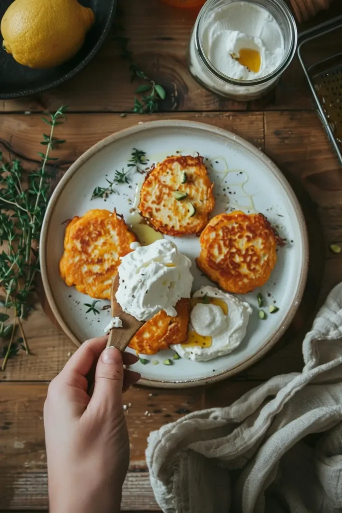 sweet potato ricotta fritters