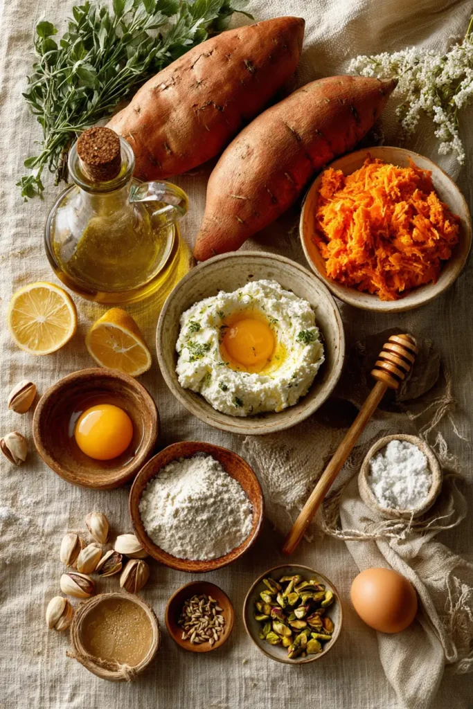 sweet potato ricotta fritters