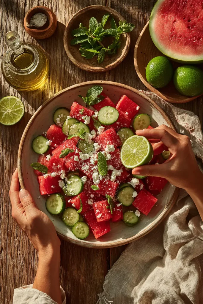 watermelon feta salad