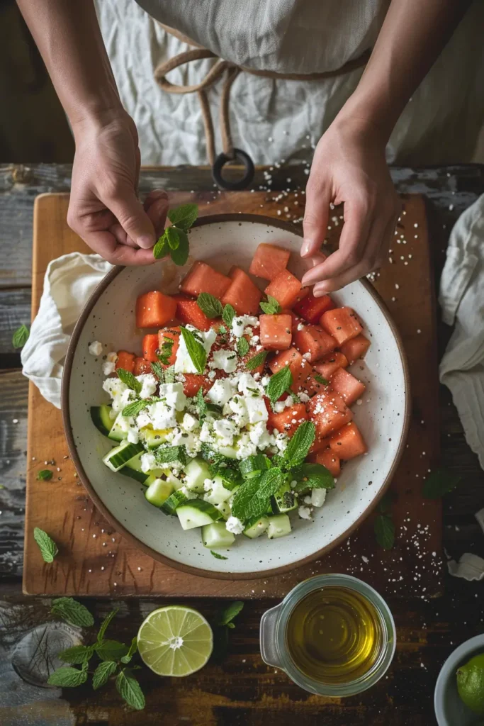 watermelon feta salad