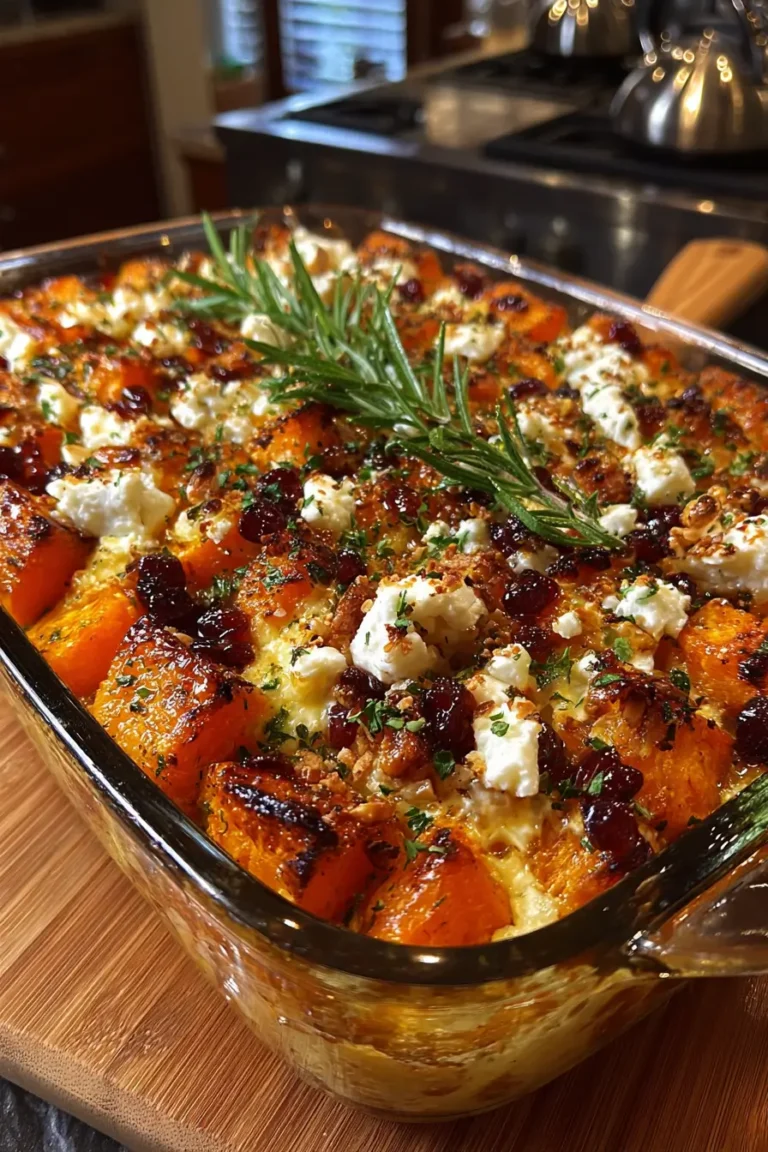 roasted pumpkin and sweet potato bake