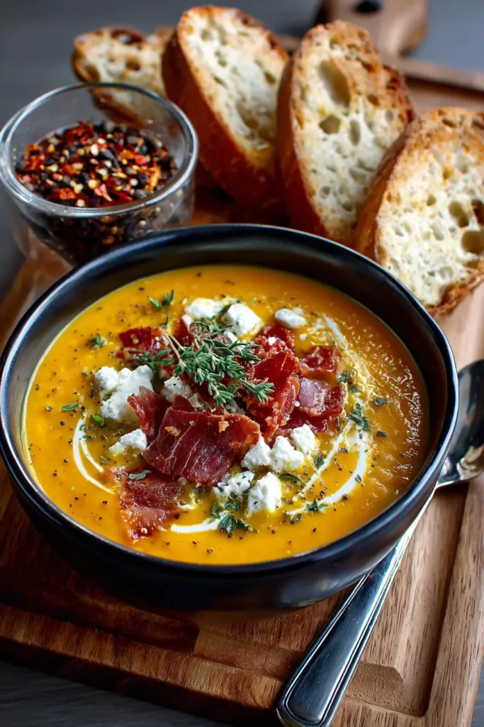 roasted pumpkin leek soup