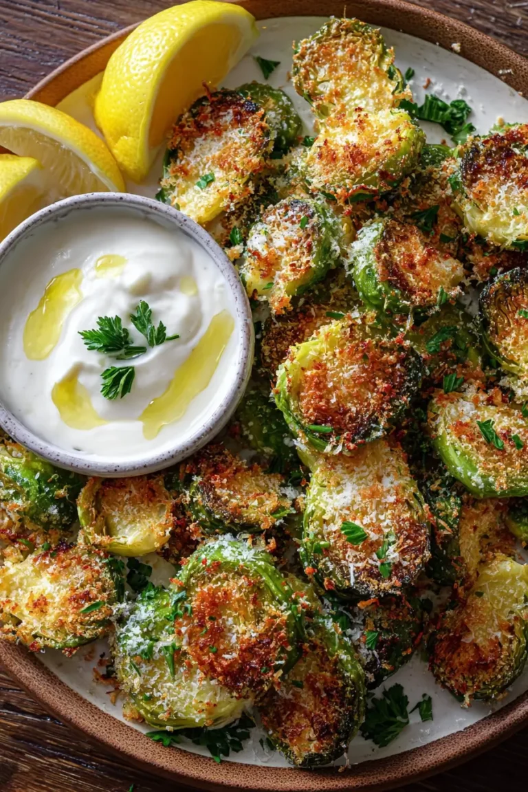 smashed brussels sprouts with parmesan