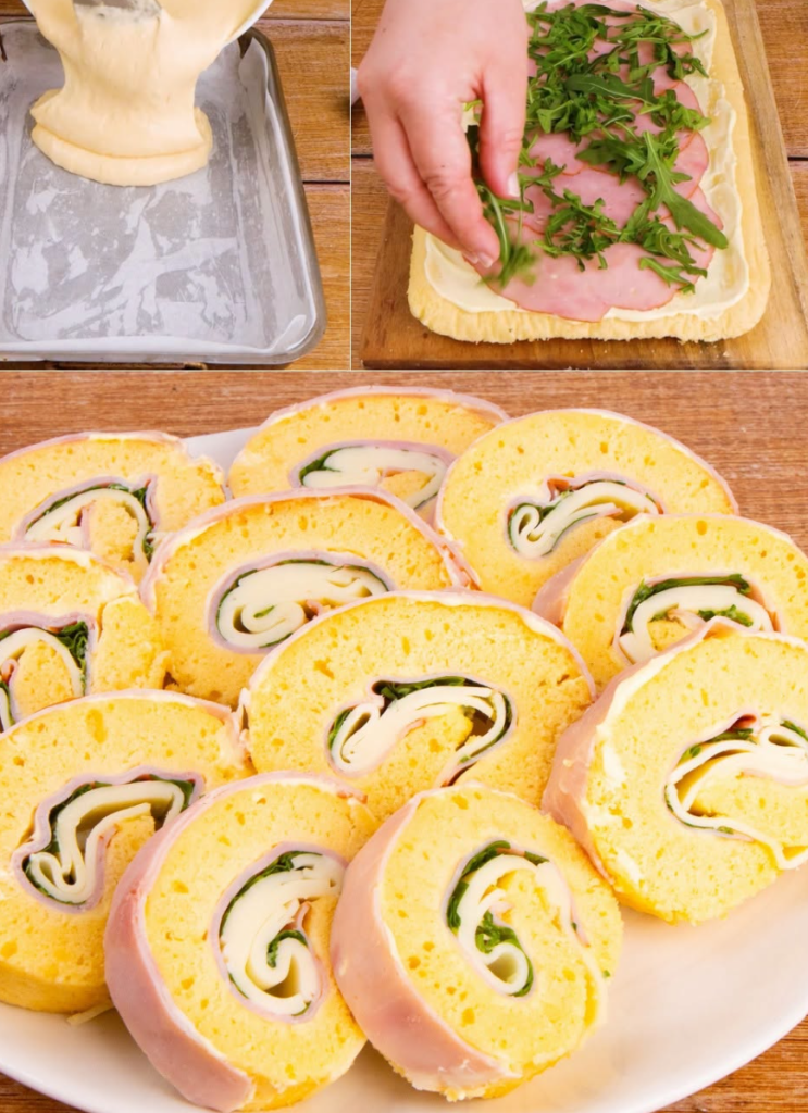  Savoury Roll – A Rustic Ham and Cheese Roulade
