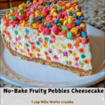 No-Bake Fruity Pebbles Cheesecake