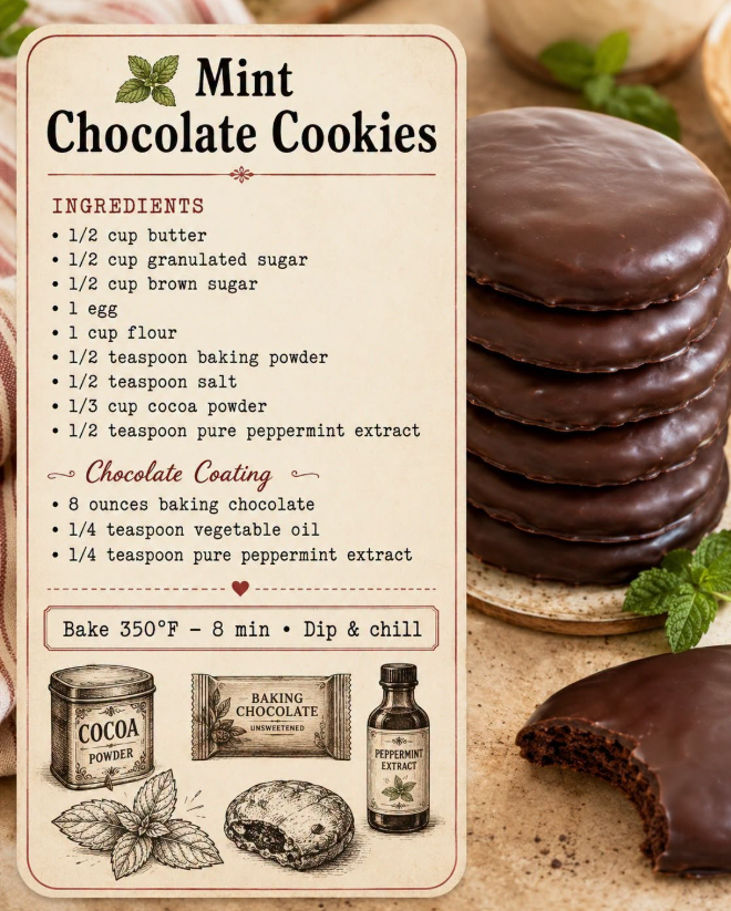 Mint Chocolate Cookies