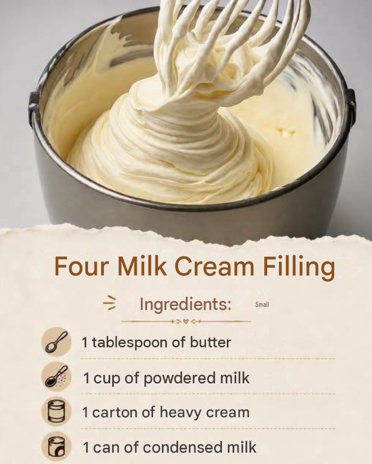  4-Milk Cream Filling – Perfect for Cakes & Desserts