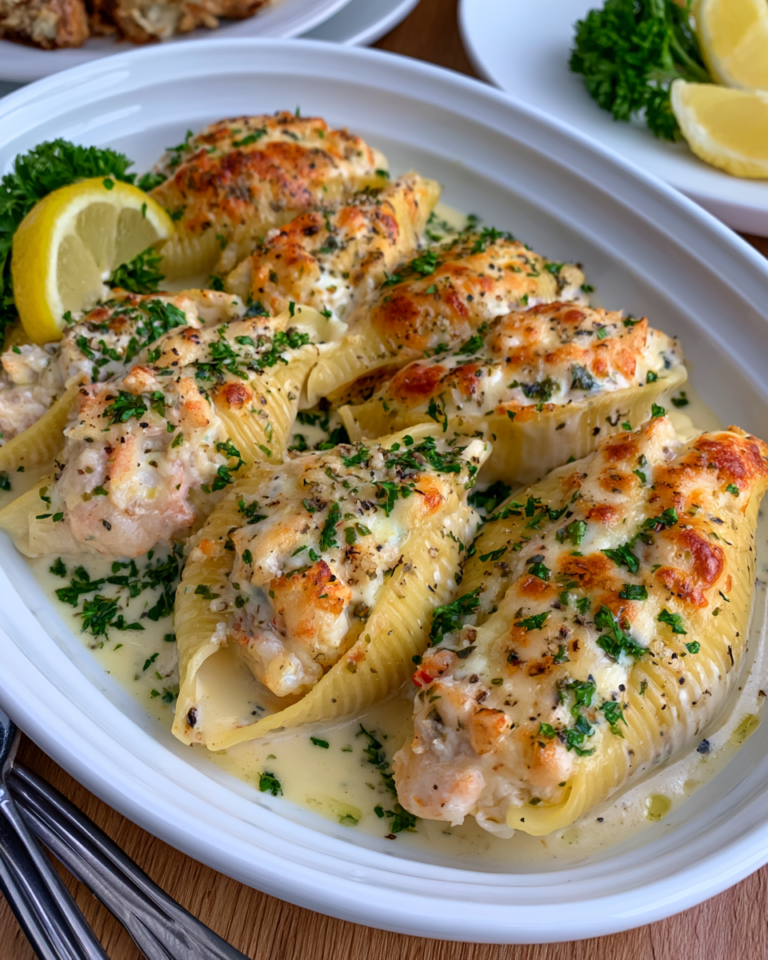 Creamy Seafood-Stuffed Pasta Shells