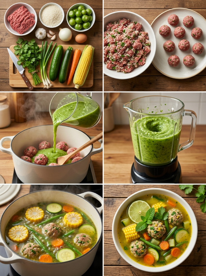  Meatballs in Green Broth: A Hearty Family Meal