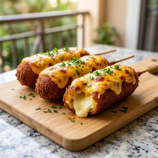 Jalapeño Cheddar Corn Dogs with a Spicy Kick