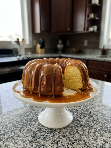 Caramel Cream Cheese Pound Cake Recipe