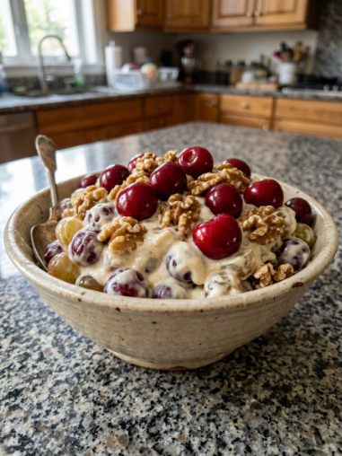 Creamy Grape Salad – Perfect Potluck Favourite