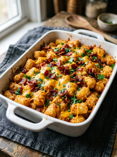 Hearty Tater Tot Breakfast Casserole Recipe