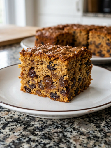 Vintage Wartime Spiced Raisin Cake Recipe
