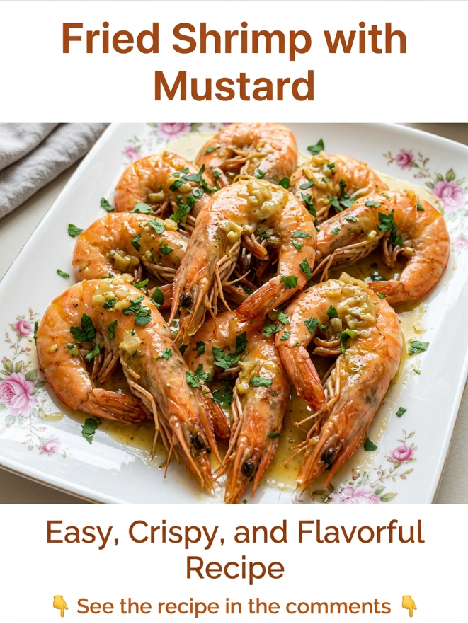 crispy Fried Prawns with Mustard Sauce