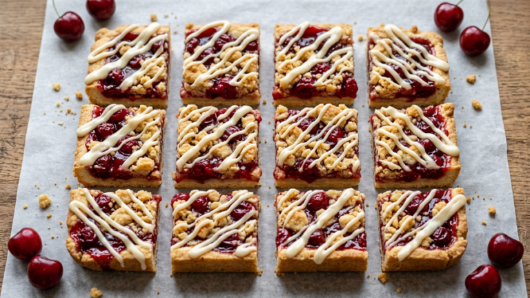 Easy Cherry Bars with Buttery Shortbread Crust