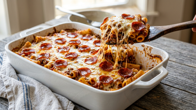 Meat Lovers Pizza Casserole – Easy Baked Recipe