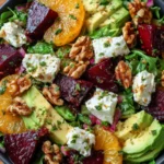 Beetroot, Feta & Orange Salad with Avocado and Maple Dressing