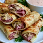 Keto Crispy Reuben Roll-Ups