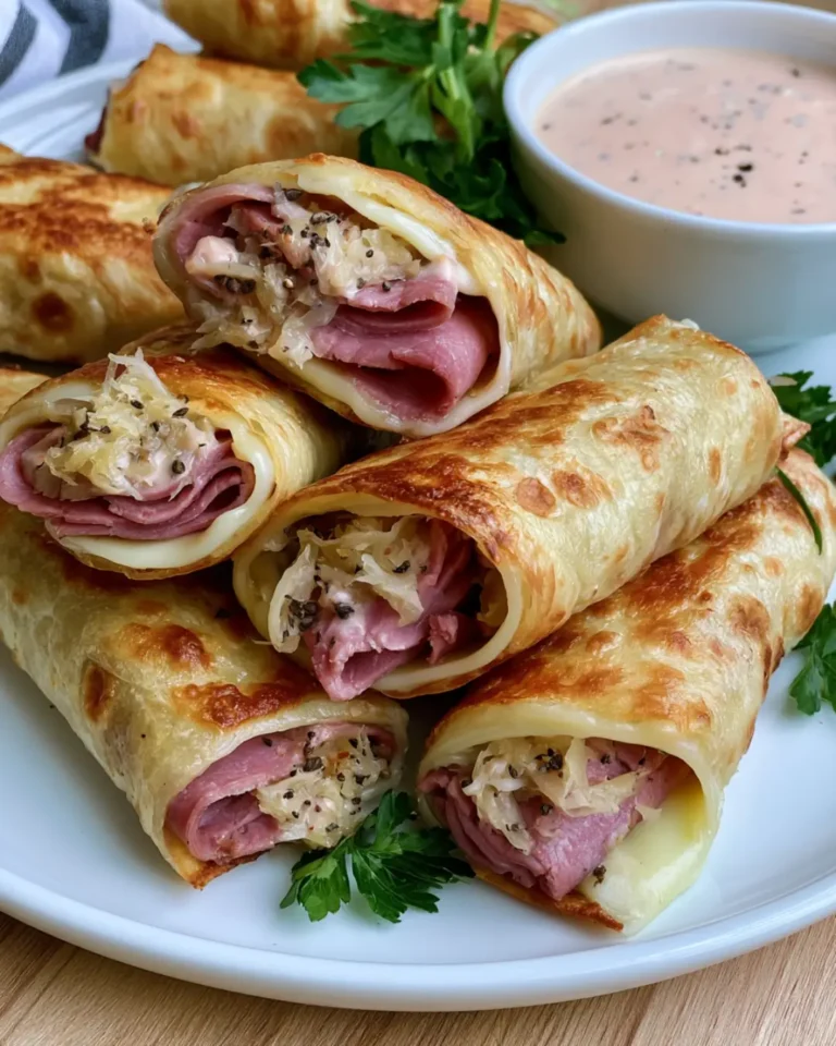Keto Crispy Reuben Roll-Ups