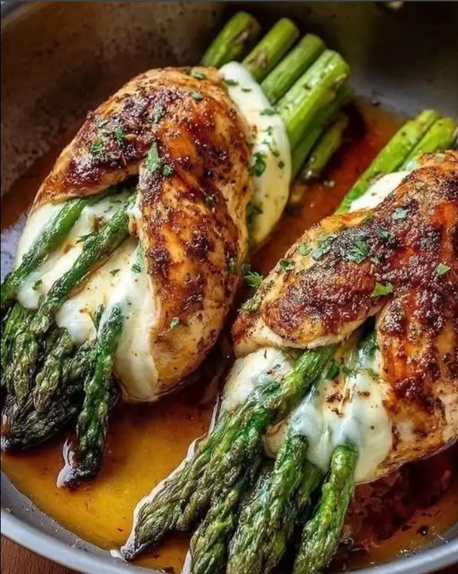 Asparagus Stuffed Chicken Fillet