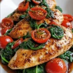 Balsamic Chicken Breast with Spinach and Tomatoes