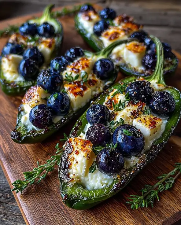 Blueberry Brie Jalapeño Poppers