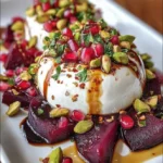 Burrata and Roasted Beet Salad with Pomegranate Glaze