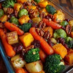 Caramelized Butternut Squash, Carrots, Broccoli & Yukon Potatoes with Feta, Pecans & Cranberry-Honey Glaze