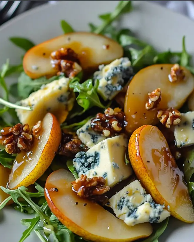 Caramelized Pear and Blue Cheese Salad