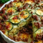 Cheesy Zucchini & Beef Bake