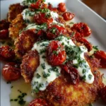 Chicken Cutlets with Whipped Feta & Roasted Tomato