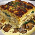 Cottage Cheese Mushroom & Spinach Lasagna Bake